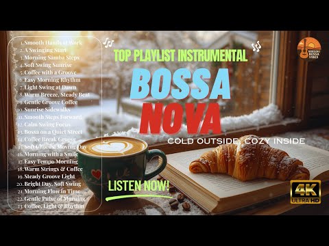 SNOWY COZY CAFE JAZZ ❄️ Warm Bossa Nova for Productive Mornings & Stress Free Work