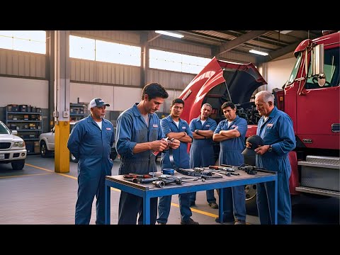 Los mecánicos del taller se rindió con el camión… hasta que un mecanico desempleado dio la solución