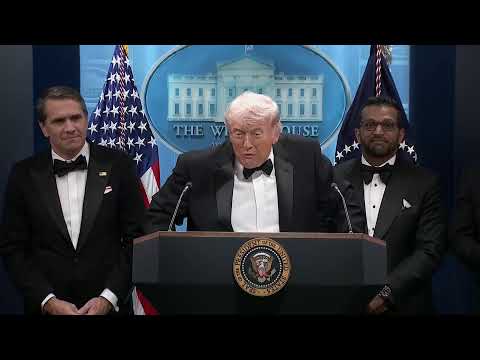 President Trump speaks after shots fired during White House Correspondents' Dinner