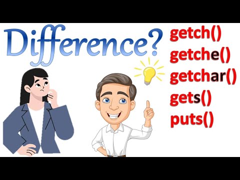 What is the Difference between getch(), getche(), getchar(), gets() and puts() in C++ |Study With Me