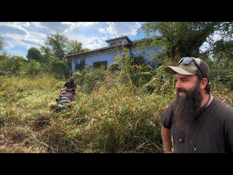This 1920s SCHOOL is Covered in decades of growth - THE MOST OVERGROWN LAWN that I HAVE EVER SEEN!