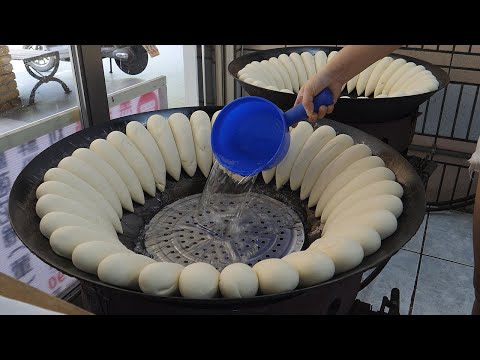 traditional steamed bread making skills - taiwanese street food
