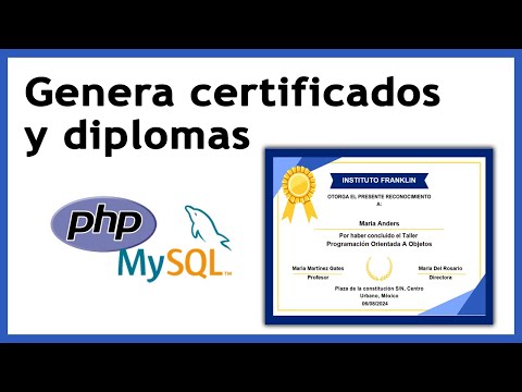 🎓 Genera certificados y diplomas automáticamente con PHP y MySQL