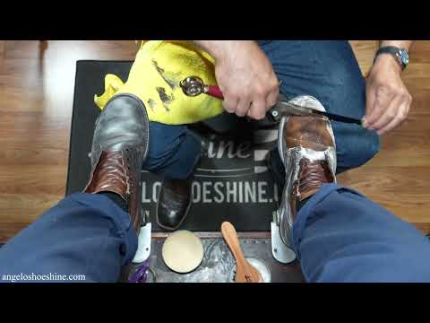 Ultimate Shoe Shine Experience! | Angelo Shoe Shine ASMR