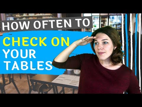 How Often Should A Server Check Their Tables | Waiter Training | Be A Good Server