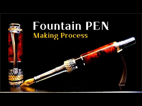 Making FOUNTAIN PEN [ 4.2 Million Views ] Silver, Gold, Rare wood