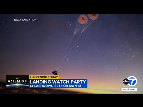 When will the Artemis II crew splash down?