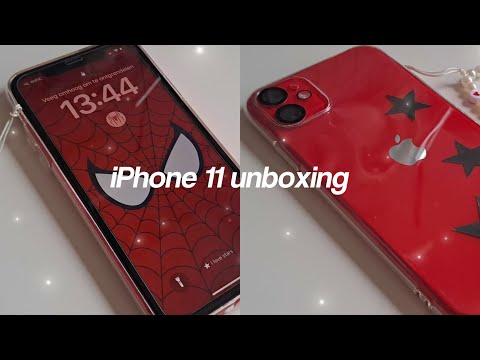 iPhone 11 unboxing (red, 128 GB) ❤️