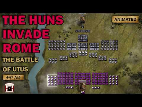 Attila’s First Invasion of the Roman Empire: Battle of Utus, 447 AD - Animated