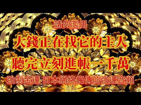 💰頂級財運顯化，大錢正在找它的主人💰超強的吸金靈音【只有極少數的人才能看見的視頻，聽完立刻進帳】888Hz 開運金花 錢只會我而生 財運逆轉術｜吸引力法則 能量音樂 冥想 顯化