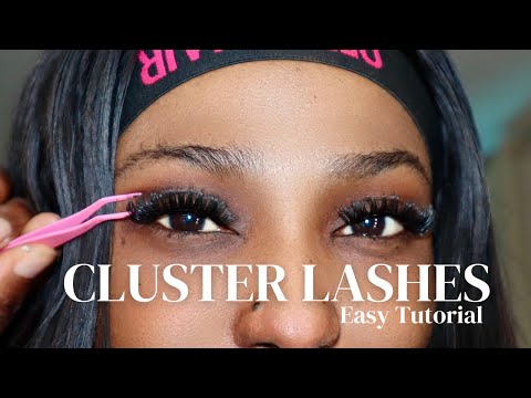 Easiest Cluster Lash Tutorial | Lash Extensions at Home #clusterlashes #lashextensions #beautytips