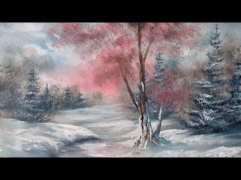 Oil Painting A Winter Landscape (unedited) - Paintings By Justin