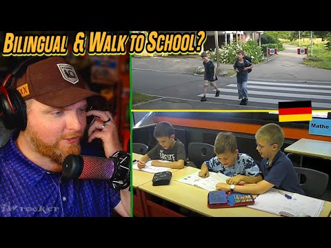 American Reacts to A Day at School in Germany 🏫🎒