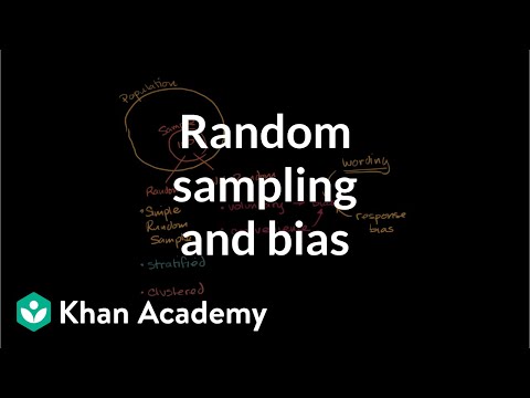 Techniques for random sampling and avoiding bias | Study design | AP Statistics | Khan Academy