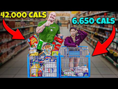 IFBB Pro vs Worlds Strongest Man grocery haul