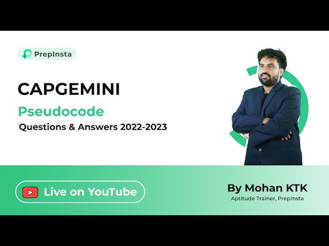 Capgemini Pseudocode Questions and Answers | 2022-2023