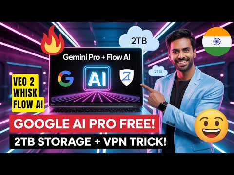 How to Get Google AI Pro FREE in India | Gemini Pro + Flow AI + 2TB Storage!