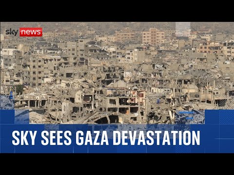 Sky witnesses the 'patchwork of dusty and misery' along Gaza's Yellow Line