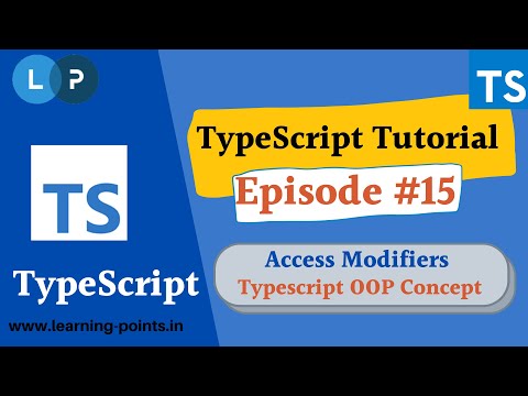 Access Modifiers with Typescript | OOP concept | TypeScript Tutorial | Learning Points