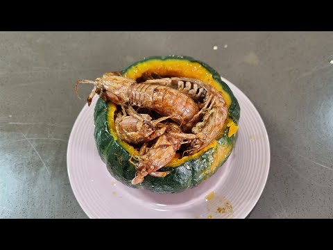 닥치는 대로 잡아서 단호박 해물찜을 만들어 먹어보자!