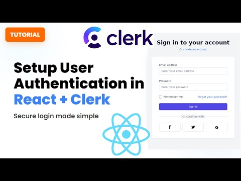 How to Setup User Authentication in React Project with Clerk | React Auth Tutorial 🔑⚛️
