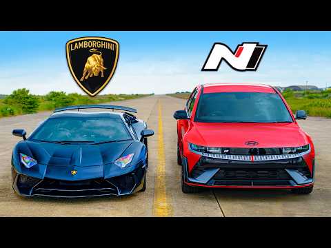 Lambo Aventador SV v Hyundai IONIQ 5 N: DRAG RACE