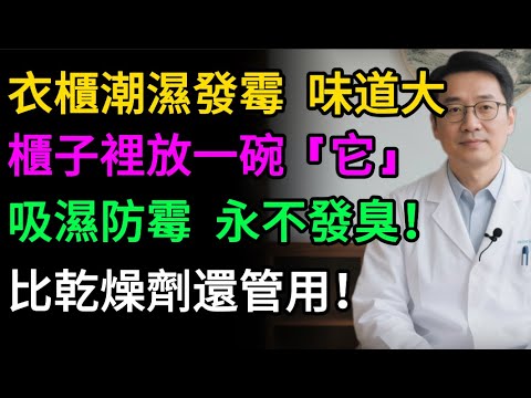 衣櫃潮濕發霉，快停用化學除濕劑！櫃子裡放一碗「它」，吸濕防霉、永不發臭！比乾燥劑還管用！#除濕 #防霉 #衣櫃 #小蘇打 #濕氣 #祛濕 #健脾 #養生 #中醫 #生活竅門 #健康