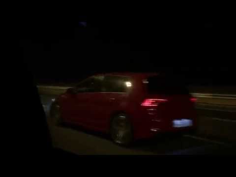 Abu Dhabi Highway Life - Our driver racing a Golf