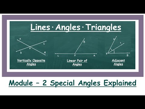 Module 2 - Special Angles Explained #class7 #linearpair #adjacentangles #verticallyoppositeangles
