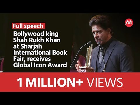Bollywood king Shah Rukh Khan at Sharjah International Book Fair, receives Global Icon Award