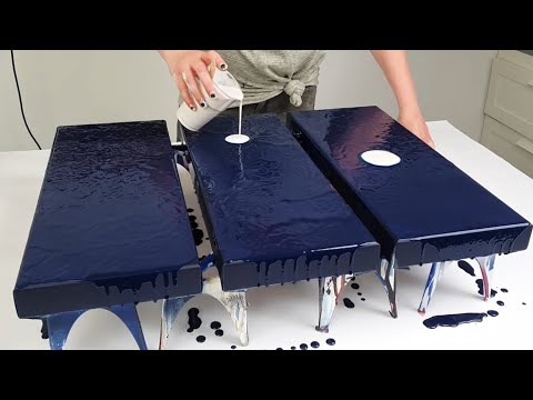 SPECTACULAR Acrylic Pour - Only Metallic & Pearls / Northern Light Painting