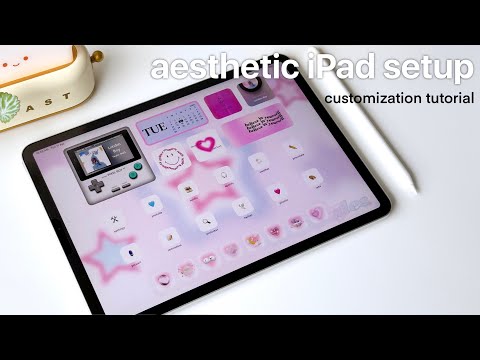 HOW TO CUSTOMIZE YOUR IPAD HOME SCREEN IN IOS 16:  widgets + app icons | aesthetic iPad Pro 2023 🩵🩷