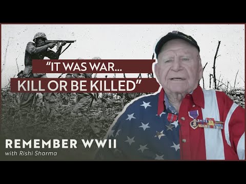 WW2 Marine Remembers His First Combat Experience on Okinawa / Remember WWII With Rishi Sharma