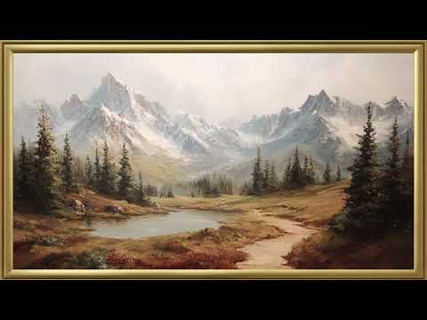 Frame TV Art | Snowy Mountains in Spring | Art Screensaver for TV