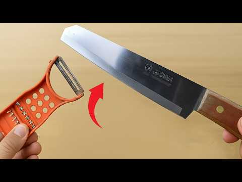 This method will surprise you: sharpen your knife using a fruit peeler!