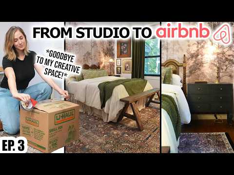 Turning My Filming Studio Into a Cozy Airbnb Bedroom | Airbnb Diaries Ep. 3
