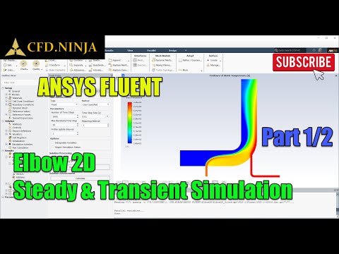 ✅ ANSYS FLUENT Tutorial  - Elbow 2D (Steady & Transient Simulation) - Part 1/2