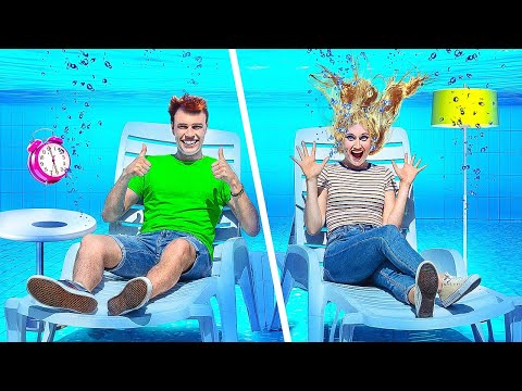 Turning Our Swimming Pool Into Hidden Rooms! 😱 DIY Makeover
