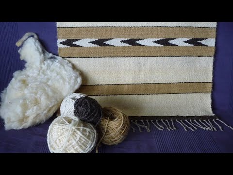 weaving my first rug on a Navajo-style loom (2019)