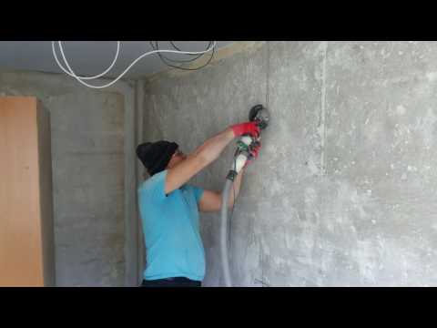 Штроборез из болгарки своими руками. Режет бетон вообще без пыли!!!!