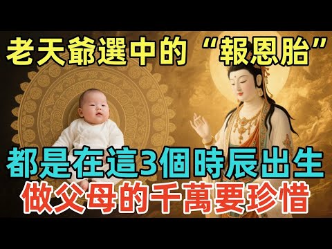 老天爺選中的“報恩胎”，都是在這3個時辰出生，做父母的千萬要珍惜！#佛淨 #佛學 #佛陀 #佛法 #佛教 #修行
