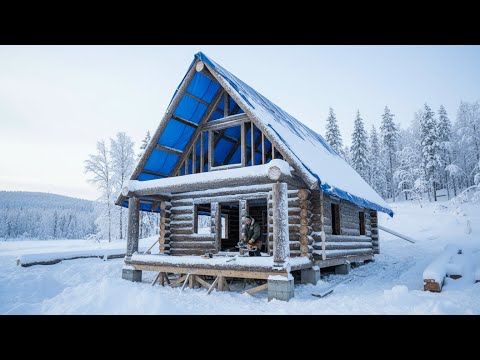 Man Spends 7 Years Building His Dream Wooden House in the Mountains | From Start to Finish