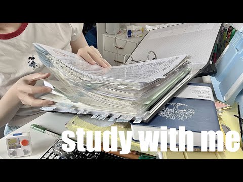 STUDY WITH ME 2hrs | Background noise,no music,no break | ASMR | real time｜motivation