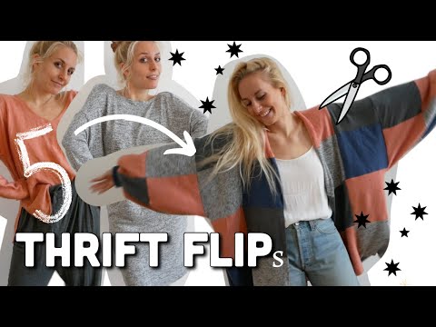 hab mal wieder ausgemistet ;) 5 THRIFT FLIPS mit alten Klamotten 💪