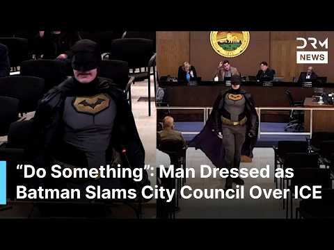 UNSEEN VIDEO: Batman Goes Viral After Fiery Speech at City Council Demanding Ban on ICE Help | AC1B