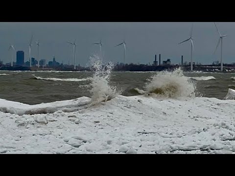 Ice Volcanoes on Lake Erie off Hamburg Beach 12/17/25