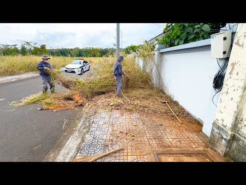 CLEANUP OF OVER 500M OF SIDEWALK near the police station surprises residents