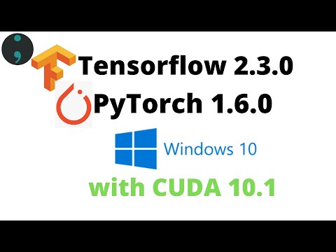 Install TensorFlow GPU and PyTorch with CUDA on Windows 10 Anaconda | CUDA 10.1 cuDNN 7.6