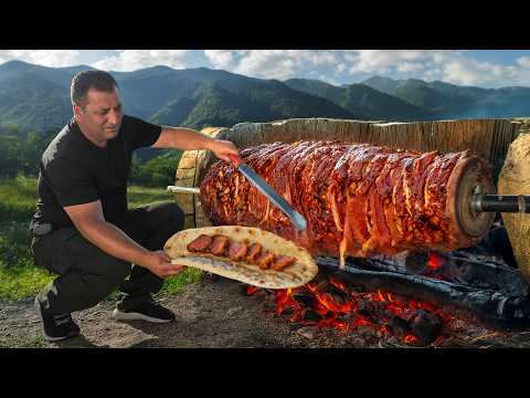 $1000 A5 Wagyu Doner Kebab — Cooked on a Log Fire Grill!