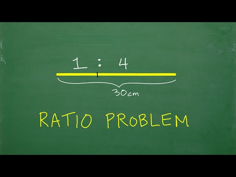A 30 cm stick is cut into two parts at a ratio of 4 to 1, what are the length of the two parts?
